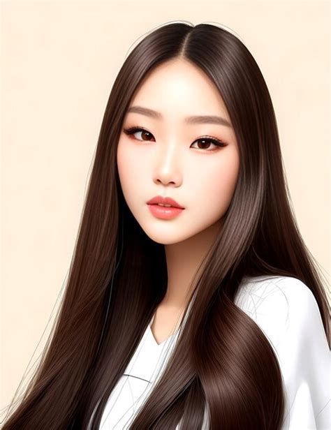 Premium Ai Image Young Asian Beauty Woman Models With Long Hair With Korean Makeup Style Ai