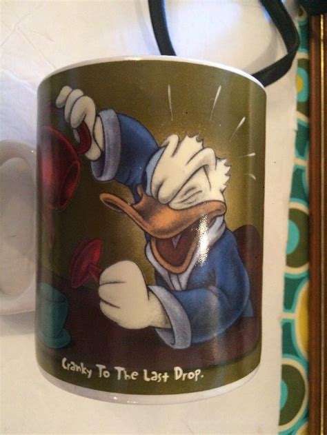 Over Sized Disney Donald Duck Coffee Mug Cranky Last Drop Large Cup