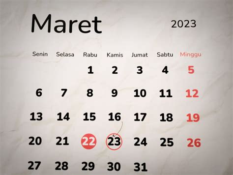 Daftar Tanggal Merah Dan Hari Libur Nasional Di Maret 2023 Kapan Awal