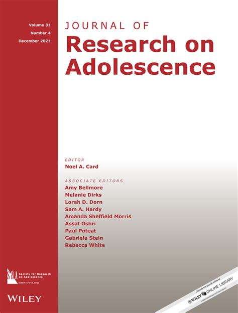 Overview Journal Of Research On Adolescence Wiley Online Library