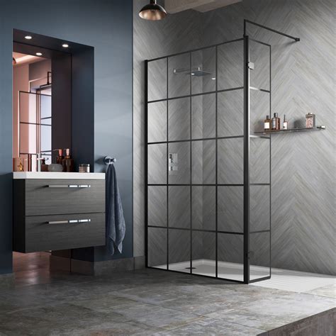 Explore the diverse range of glass hinges at forge hardware today. Hudson Reed Black Frame Shower Screen
