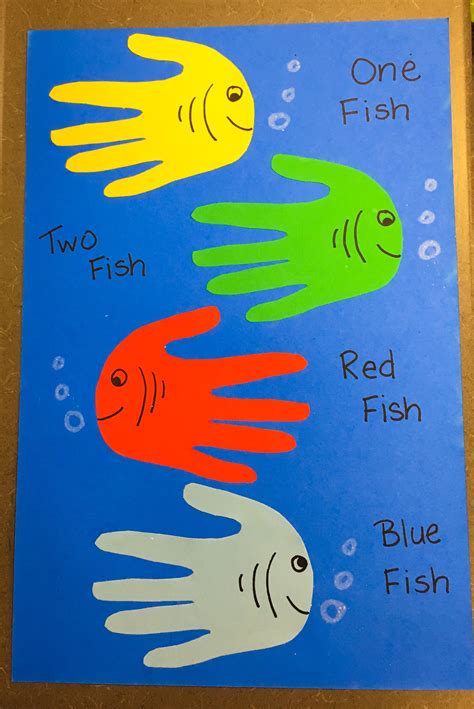 One Fish Two Fish Handprint Craft Printable Templates Free