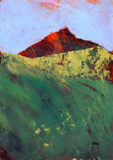 Mountaiscape 1 Semi Abstract Original Painting By Paulbaileyart On