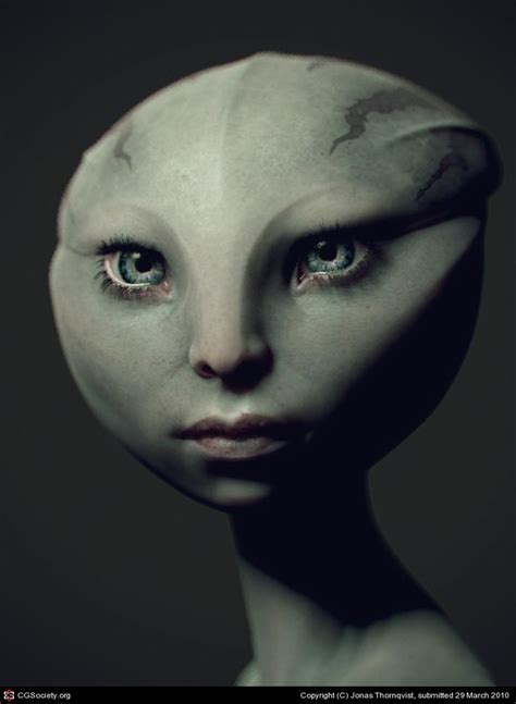 Aena Alien Girl By Jonas Thornqvist 3d Alien Girl Grey Alien