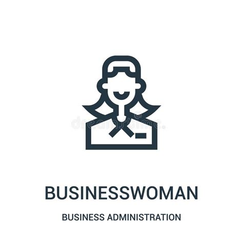 Businesswoman Icon Vector From Business Administration Collection Thin