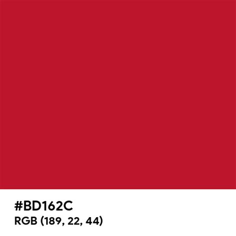 Racing Red Pantone Color Hex Code Is Bd162c