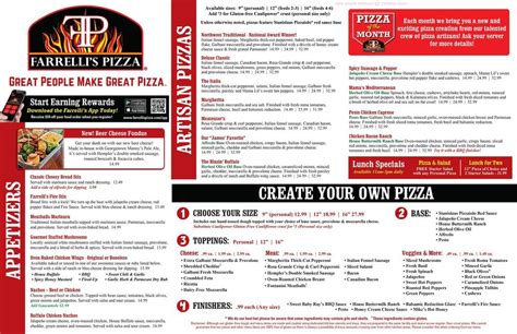 Online Menu Of Farrellis Pizza Restaurant Yelm Washington 98597 Zmenu