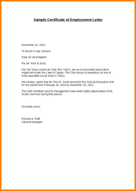 Formal letter format examples business addressing a letter to whom. Employment Verification Letter To Whom It May Concern - planner template free