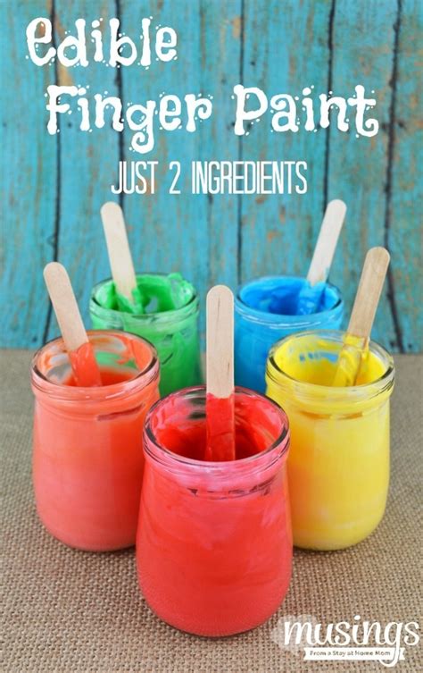 Two Ingredient Edible Finger Paint Living Well Mom