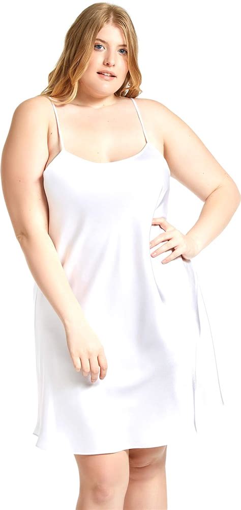 Jovannie Regularlong Length Satin Chemise Plus Size Teddy Sleepwear Nightgown Nightie Full Slip