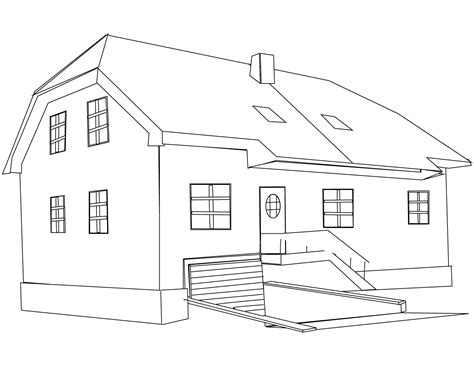 Building Coloring Page Colouringpages