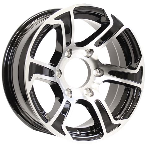 Summit 15 6 Lug Black Aluminum Trailer Wheel Trailer Set Go