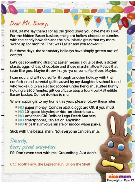 Listen Up Peter Open Letter To The Easter Bunny Portland Kids Calendar