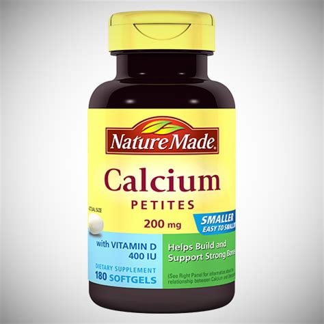 Nature Made Calcium Petites 200 Mg With Vitamin D Softgels 180 Count