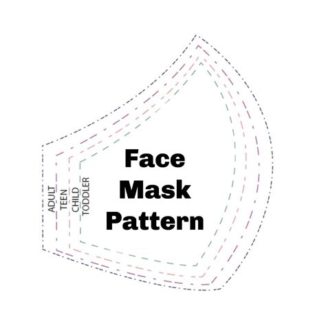 Face Mask Pattern 4 Sizes Download Etsy