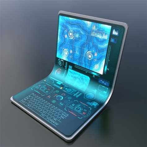 3ds Max Laptop Hologram Futuristic Technology New Technology Gadgets