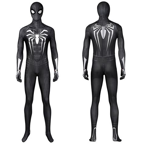Spider Man Venom Suit Spiderman Miles Morales Ps5 Cosplay Costume Symb