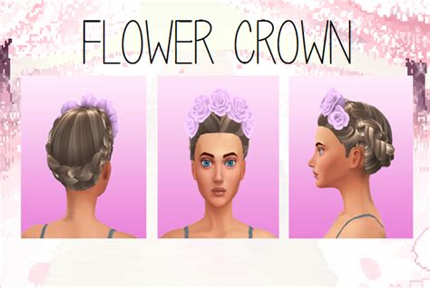 Sims 4 Flower Crown Hair By Osananajimi00 On Deviantart