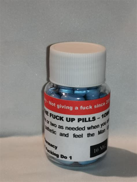 Man The Fuck Up Pills Chill The Fuck Out Pills Novelty Etsy Uk