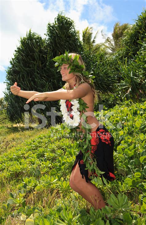 Hawaiian Hula Danced By A Teenage Girl Stock Photo Royalty Free
