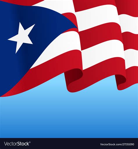 Puerto Rican Flag Wavy Abstract Background Vector Image
