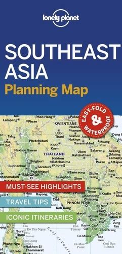 Southeast Asia Planning Map De Lonely Planet Livre Decitre