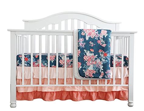 Best Navy And Pink Floral Baby Bedding The Best Home