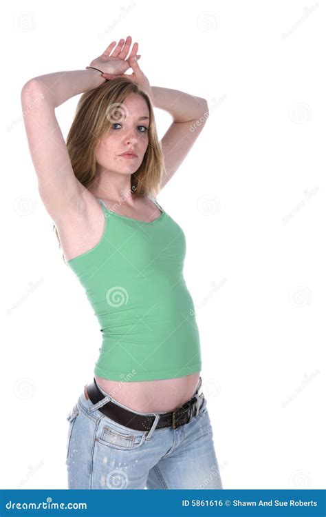 Pretty Woman With Arms Up Royalty Free Stock Image Image 5861616