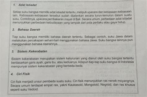 Bacalah kembali teks bacaan di atas! Selanjutnya, sebutkan unsur-unsur