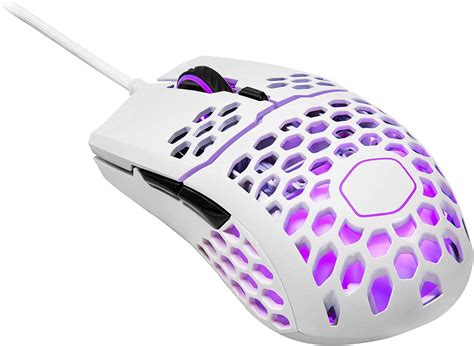 Cooler Master Mm711 60g Glossy White Gaming Mouse With Lightweight