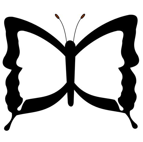 Butterfly Drawing In Blac Clip Art Library