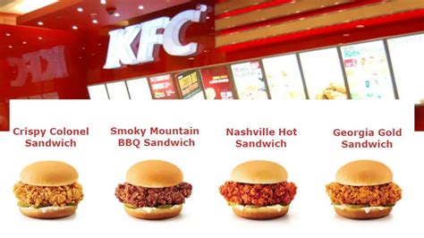 Choose Your Favorite New Kfc Sandwich Menu Calories