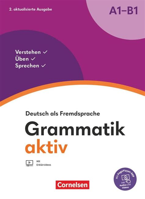 Grammatik Aktiv A1 B1 Übungsgrammatik Deutsch Schulbuch 978 3 06