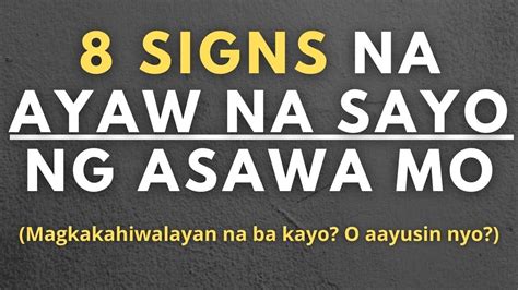 Signs Na Ayaw Na Sayo Ng Asawa Mo Paano Malalaman Kung Ayaw Na Sayo