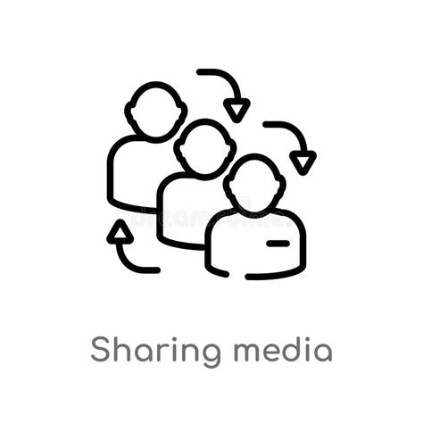Outline Sharing Archives Vector Icon Isolated Black Simple Line