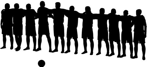Soccer Team Silhouette Free Vector Silhouettes