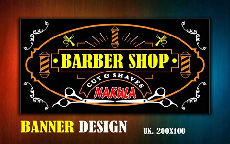 Banner Spanduk Pangkas Rambut Barbershop Hitam Keren Simpel Lazada