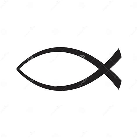 Jesus Fish Icon Christian Ichthys Fish Symbol Stock Illustration