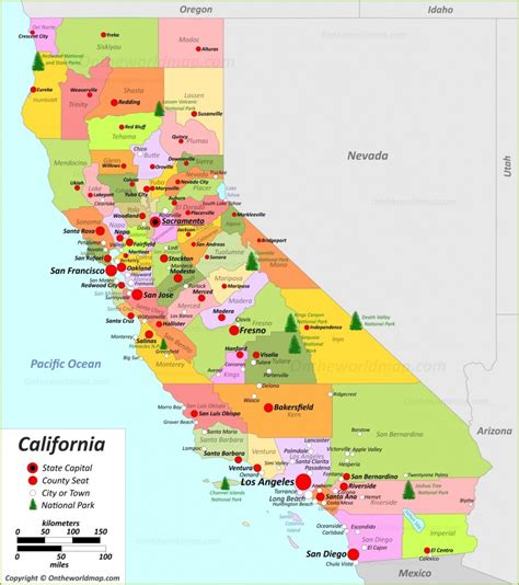 Lista 93 Foto Mapa Del Estado De California Usa Alta Definición