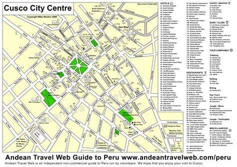 Peruattractions Peru Maps A Selection Of Visitors Maps Of The Main