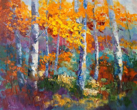 Autumn Colours Impressionist Painti By Marion Hedger