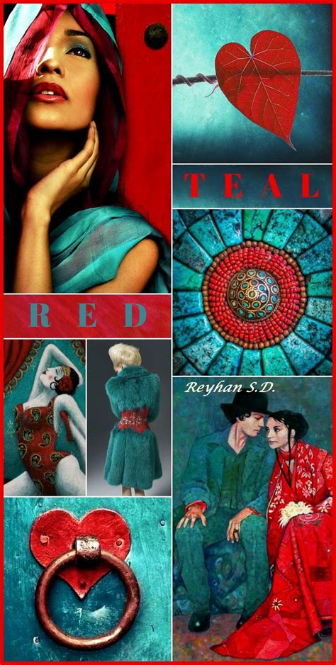 Teal And Red By Reyhan Sd Color Schemes Colour Palettes Colour