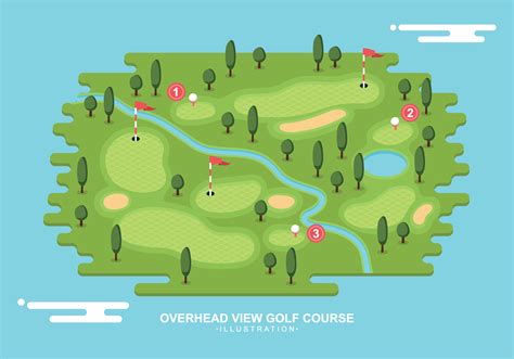 Overhead View Golf Course Illustration 187321 Vector Art At Vecteezy