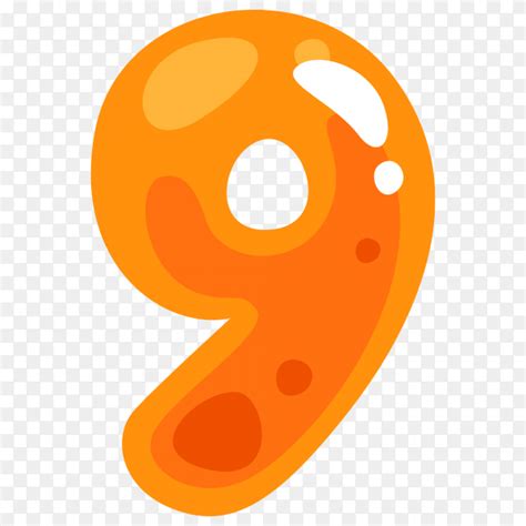 Orange Color Shaped Number Nine Clipart Png Similar Png