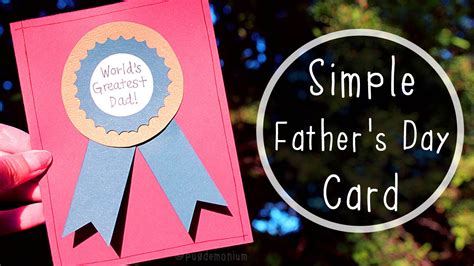 Simple Fathers Day Card Tutorial 🏆 Youtube