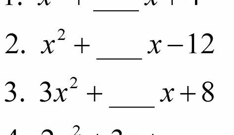 Factoring trinomials worksheet with answer key - kasapbabes