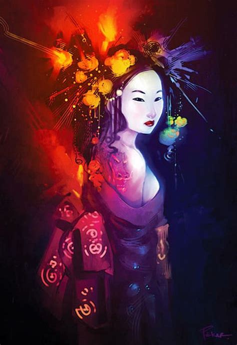 25 Beautiful Examples Of Geisha Artworks Naldz Graphics In 2020