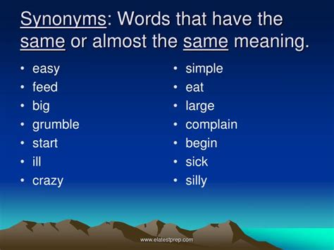 We have added more than 500,000 synonyms and still adding, for the sole purpose of improving articles by providing better phrases or words. PPT - Synonyms, Antonyms, Homographs, Homophones ...