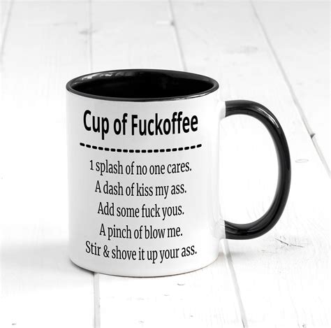 Cup Of Fuckoffee Funny Coffee Mug Funny And Rude T