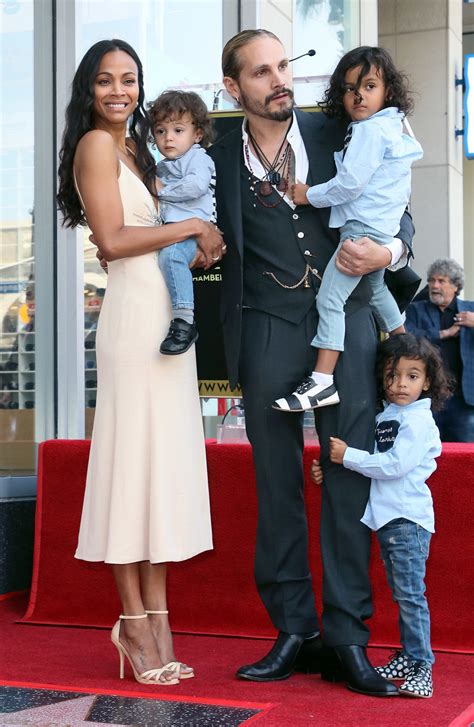 Zoe Saldanas Sons Make Their Public Debut To Celebrate Her Hollywood Star